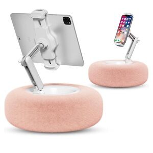 Pink Tablet and Phone Pillow Stand